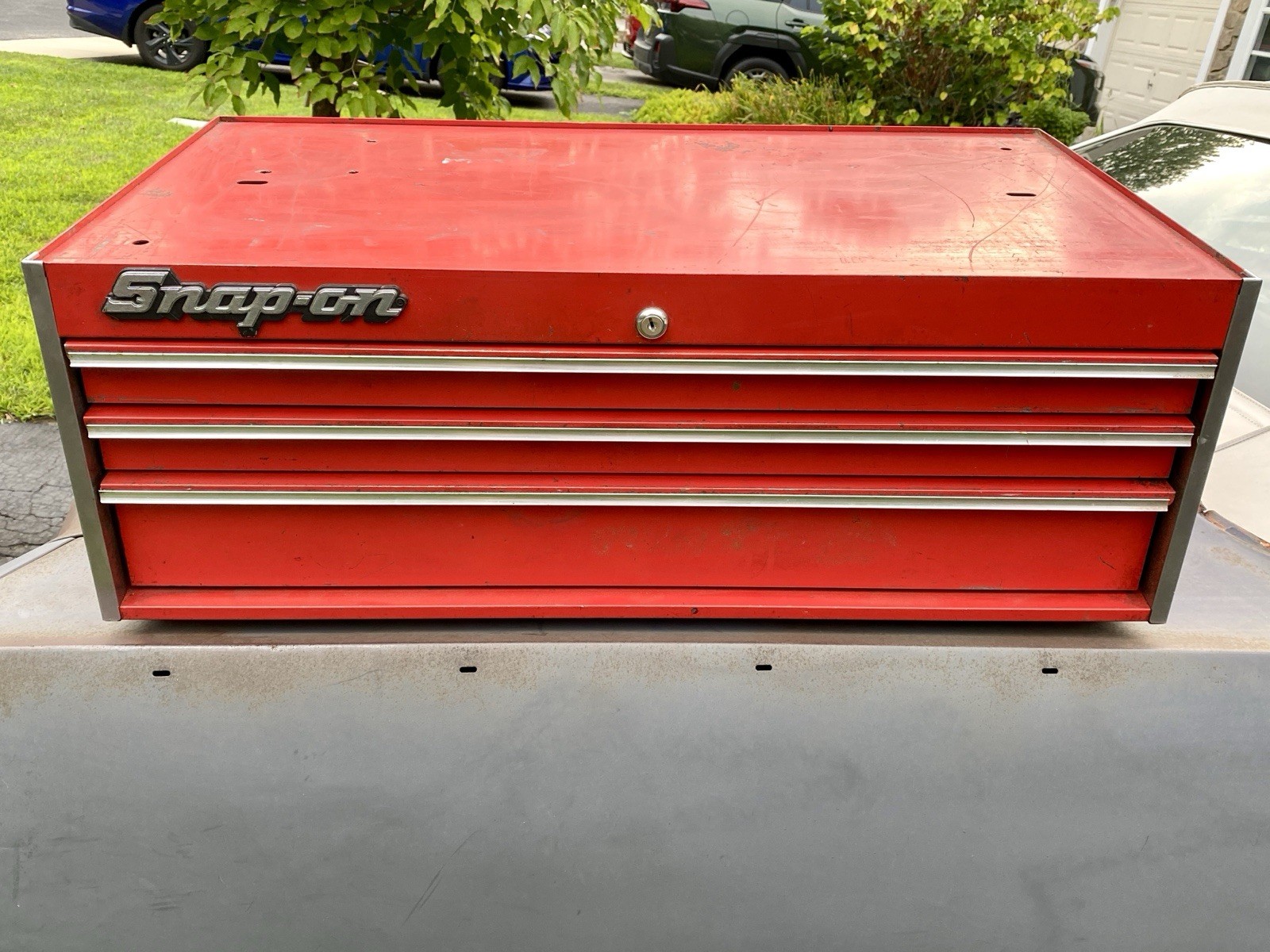 Snap On Tools Mid Intermediate Middle Chest Box 3 Drawer Slide Red KR-547B USA