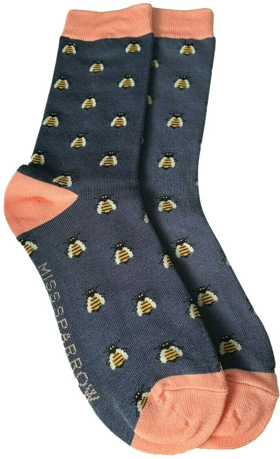 Socks Ladies Blue Pink Bamboo Cotton Blend Womens Socks 4 - 7