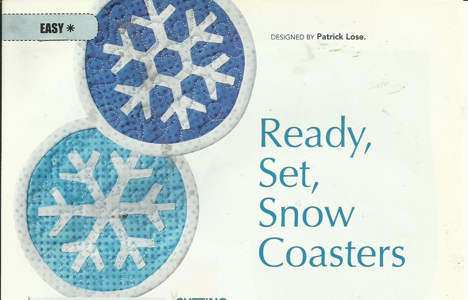 D0193 READY, SET, SNOW COASTERS QUILT PATTERN/INSTRUCTIONS