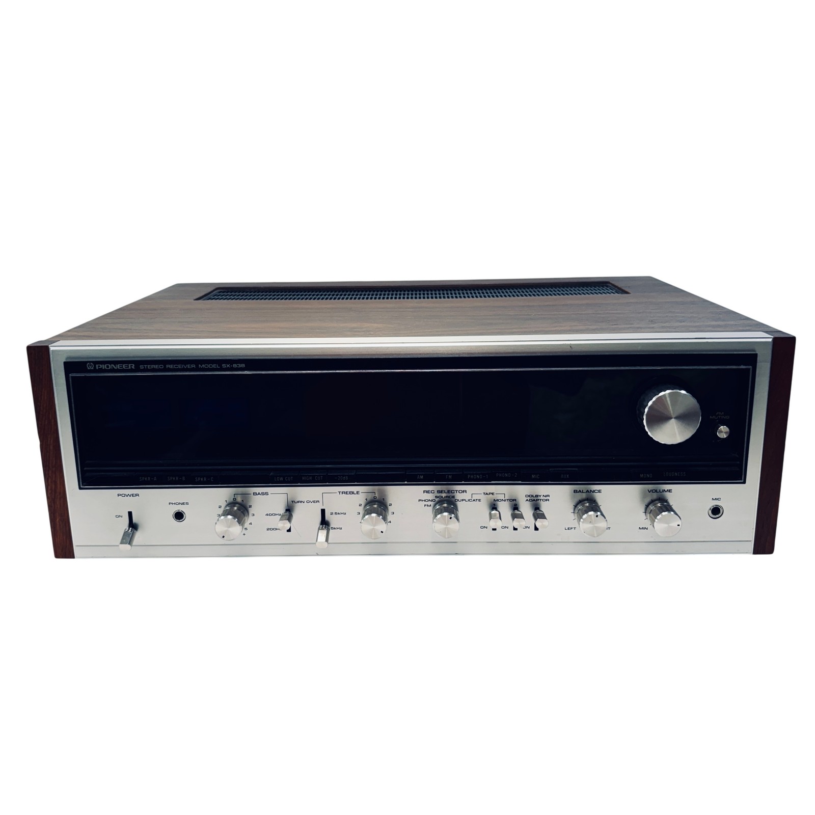 Pioneer SX-838 Vintage Stereo Receiver Blue Dial 250W Hi-Fi Audio