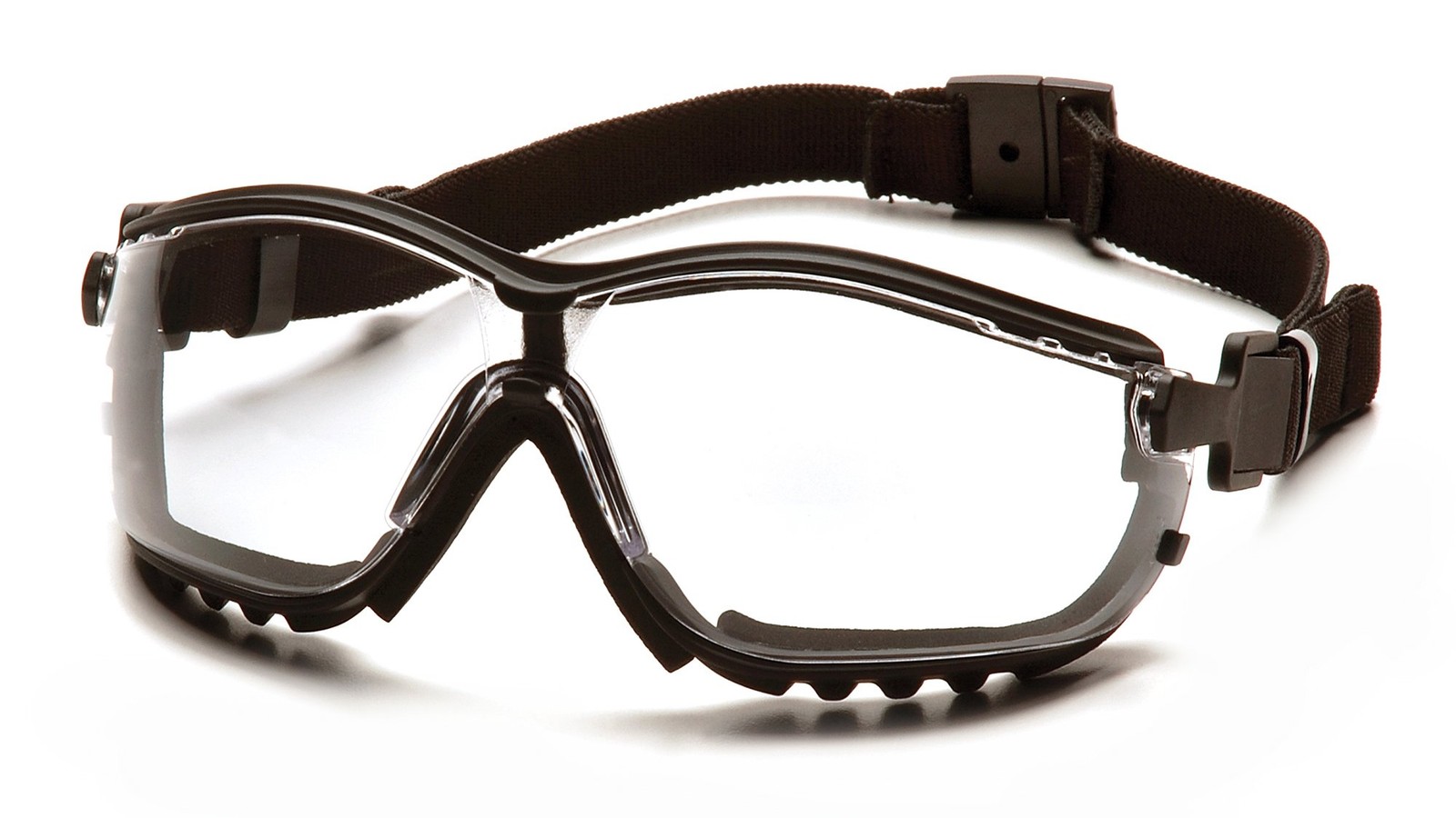 Pyramex Safety GB1810STM V2G Safety Glasses, Black Frame, Clear H2MAX Anti-Fog L