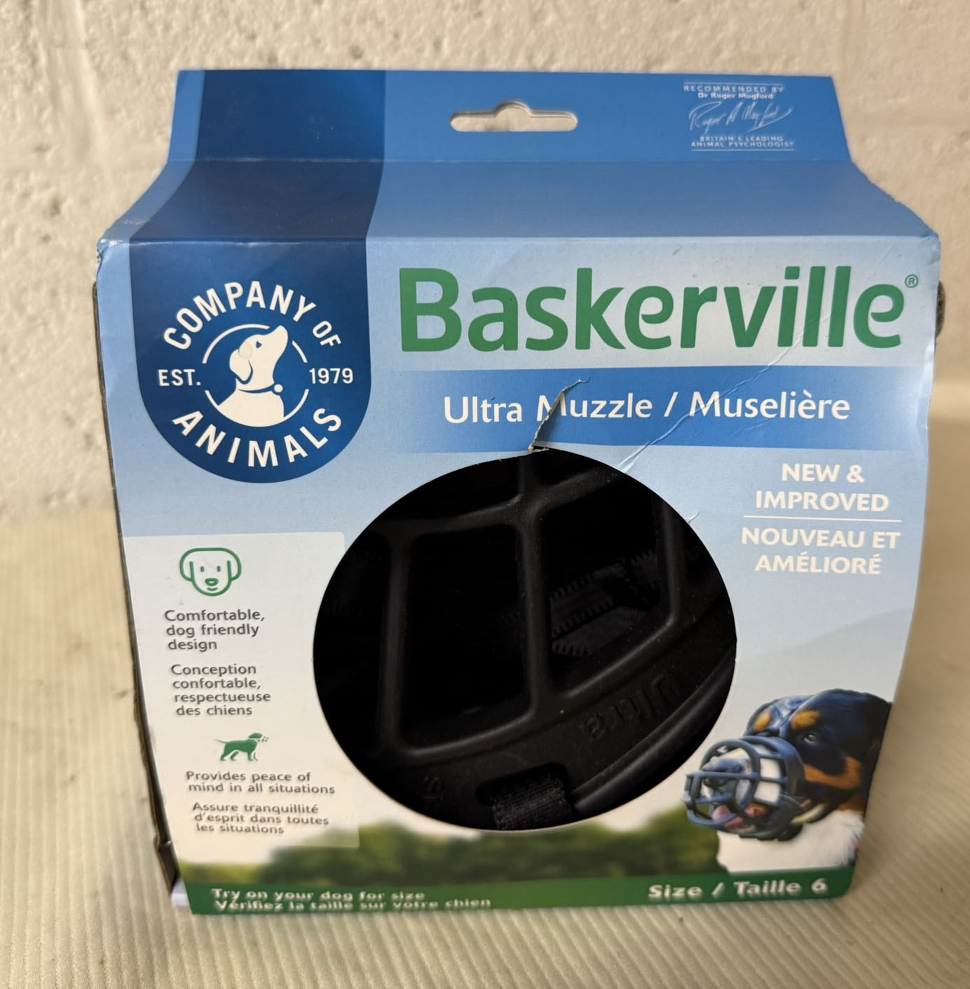 Baskerville Ultra DOG Muzzle - Size 6 - NEW IN BOX