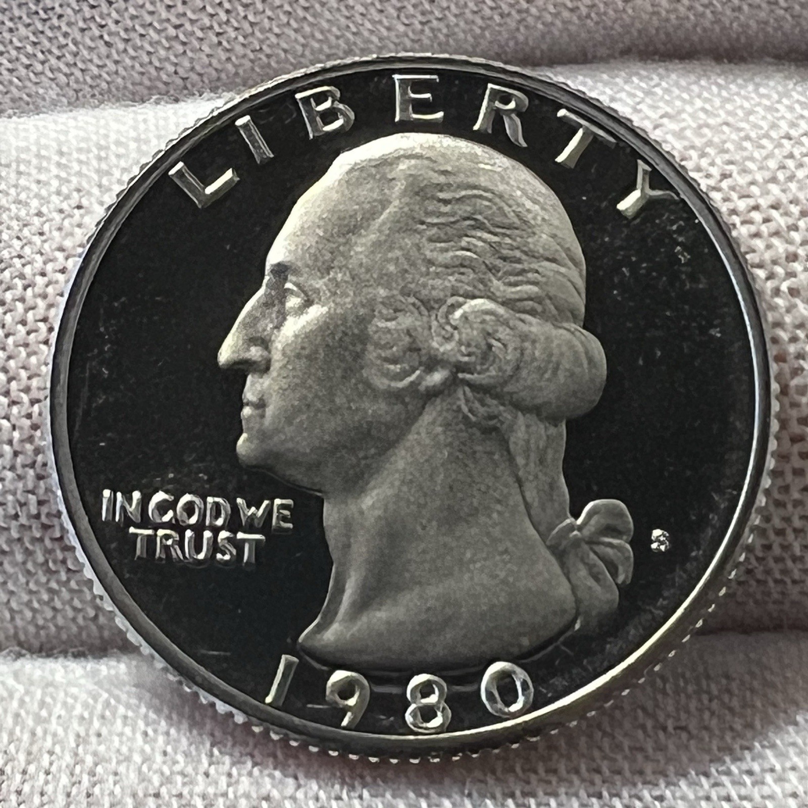 1980-S Washington Quarter Deep Cameo Proof receive coin pictured #2505