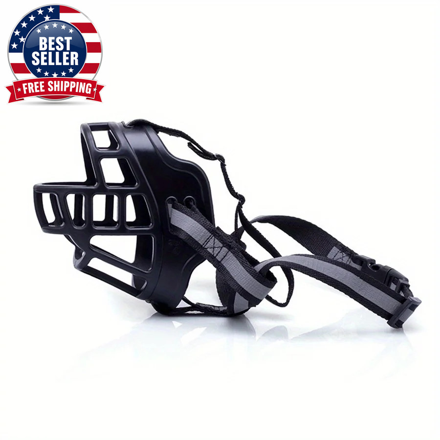 Adjustable Dog Muzzle for Biting, Chewing & Barking – Breathable & Comfortable f