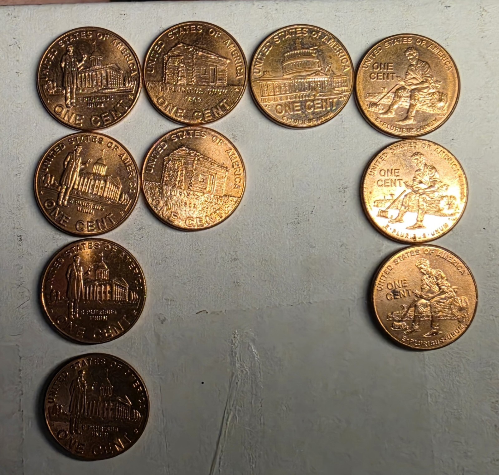Lot Of 10 2009 Lincoln Pennies In Great Condition (AU)