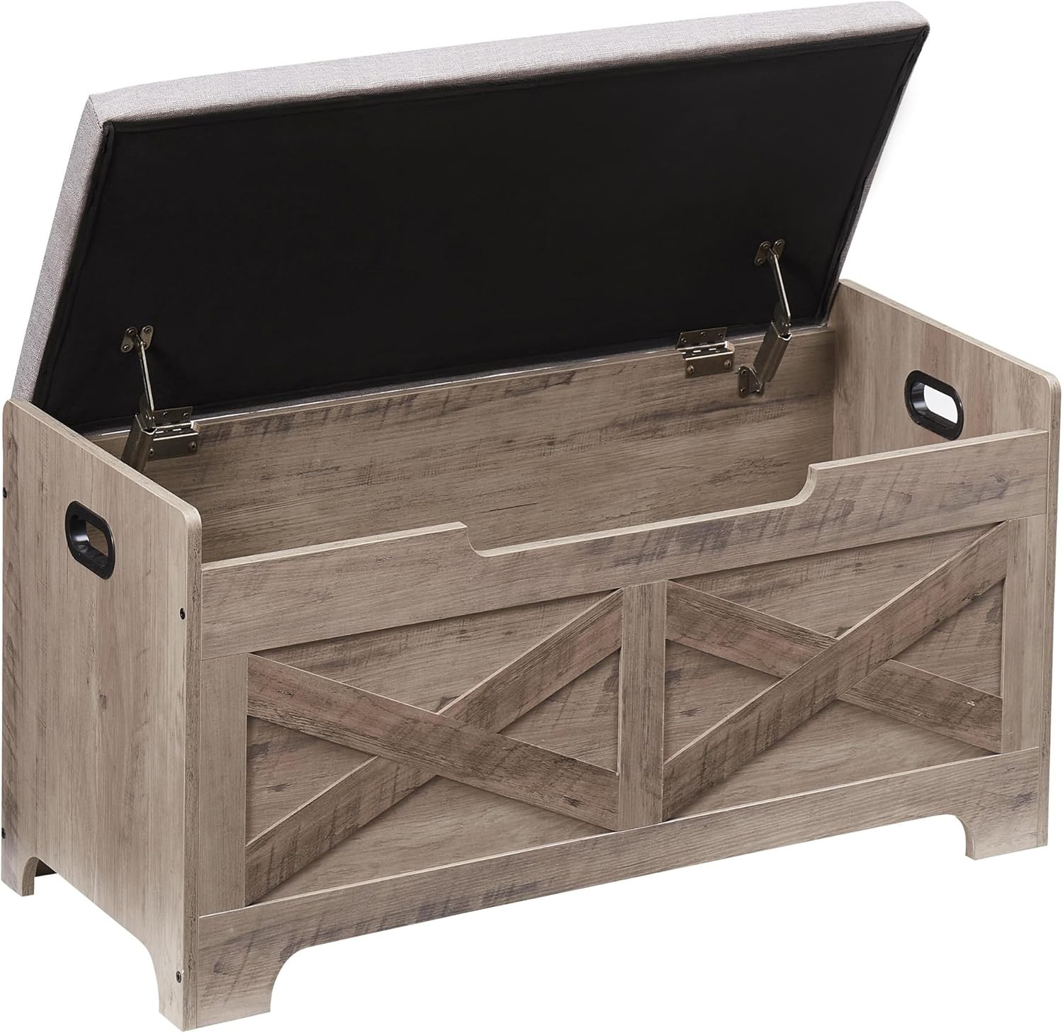 Storage Chest Trunk Large Toys Box Blanket Bench with Safety Hinge and Lift-Top