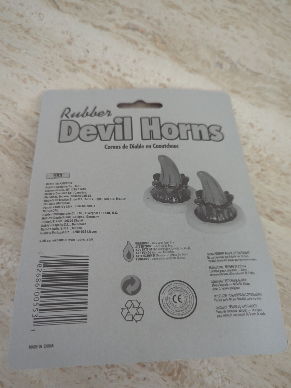 Theatrical Effects Rubber Devil Horns By Rubies Costume fx prosthetic New Diablo