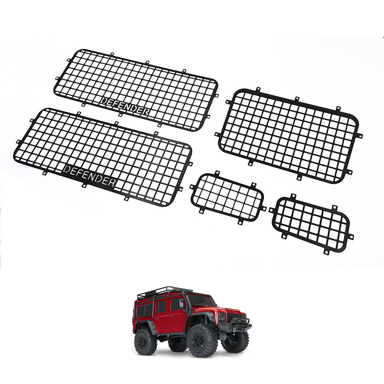 Metal Window Guards for Traxxas 1/10 TRX-4 Land Rover Defender Scale Crawler