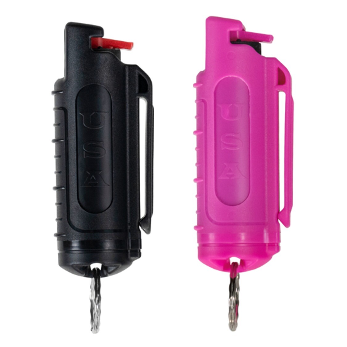 POLICE MAGNUM Pepper Spray Keychain Self Defense 1 Hot Pink 1 Black Molded .50oz