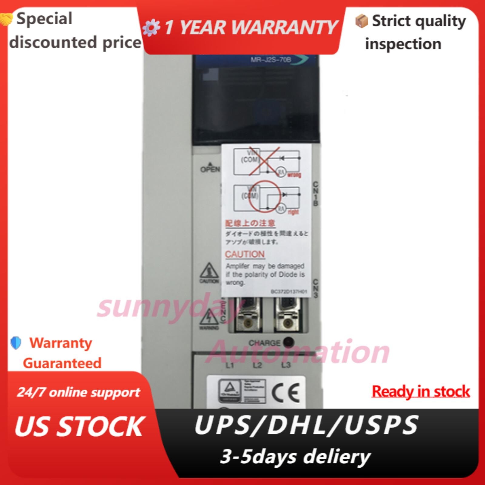 Mitsubishi MR-J2S-70B MRJ2S70B AC Servo Drive Original New in Box NIB Free Ship