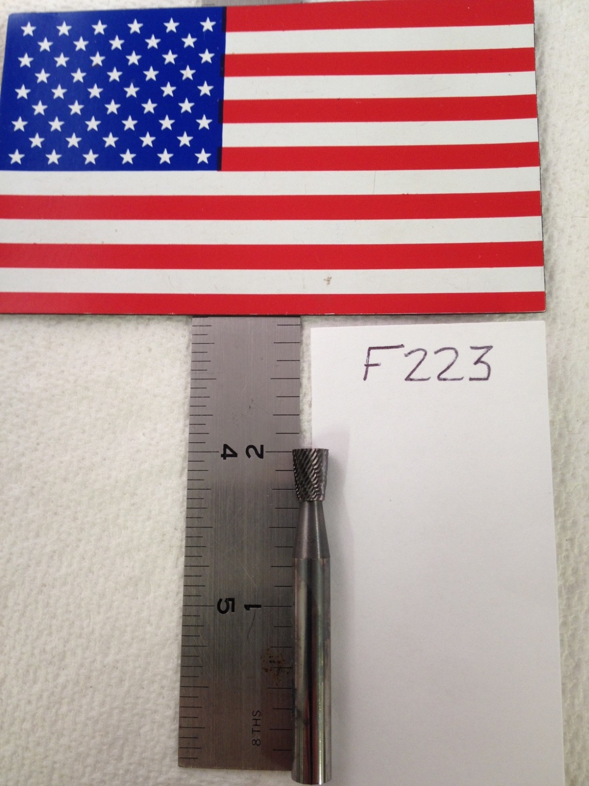 NEW FALCON/SGS 1/4" SHANK CARBIDE BURR SN-1 inverted DOUBLE CUT 1/4" LOC (F223)
