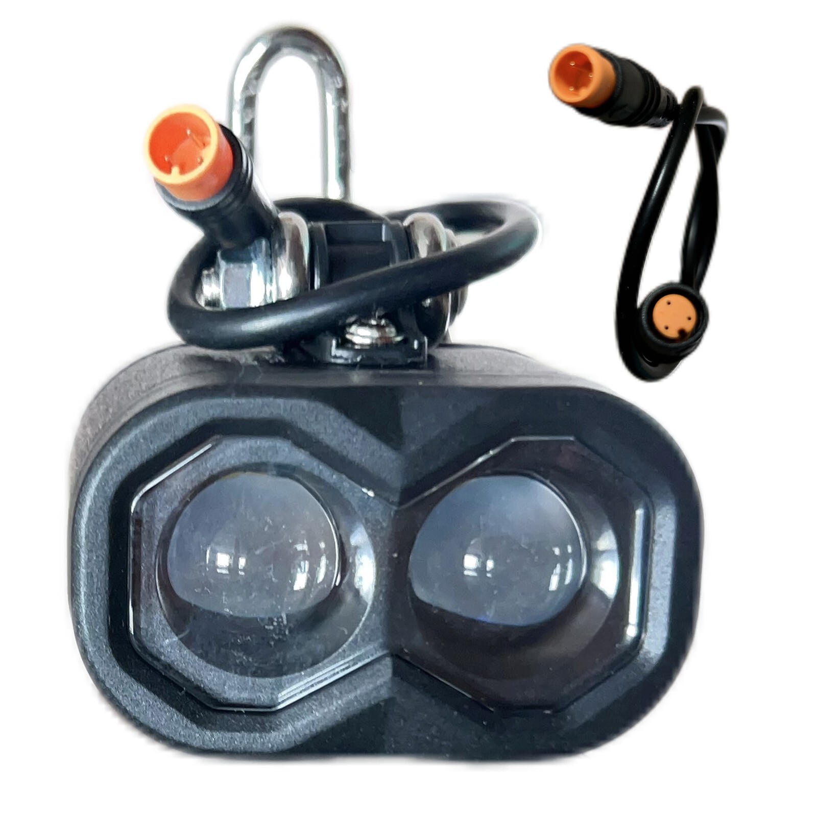 3 Pin Male  Electric Bike Headlight Horn 2-in-1 Waterproof Wire  18.8 IN 36V 48V