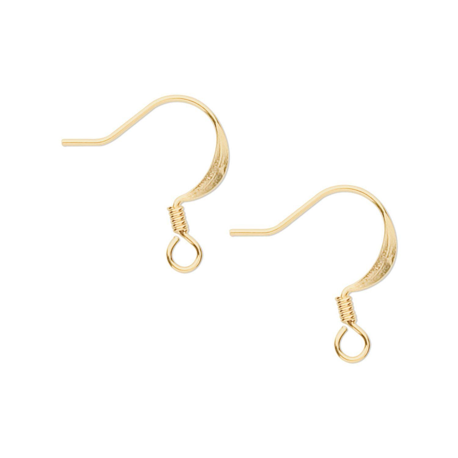 10 Gold Plated Brass 22 Gauge 17mm Flattened Fishhook Earwires Earrings