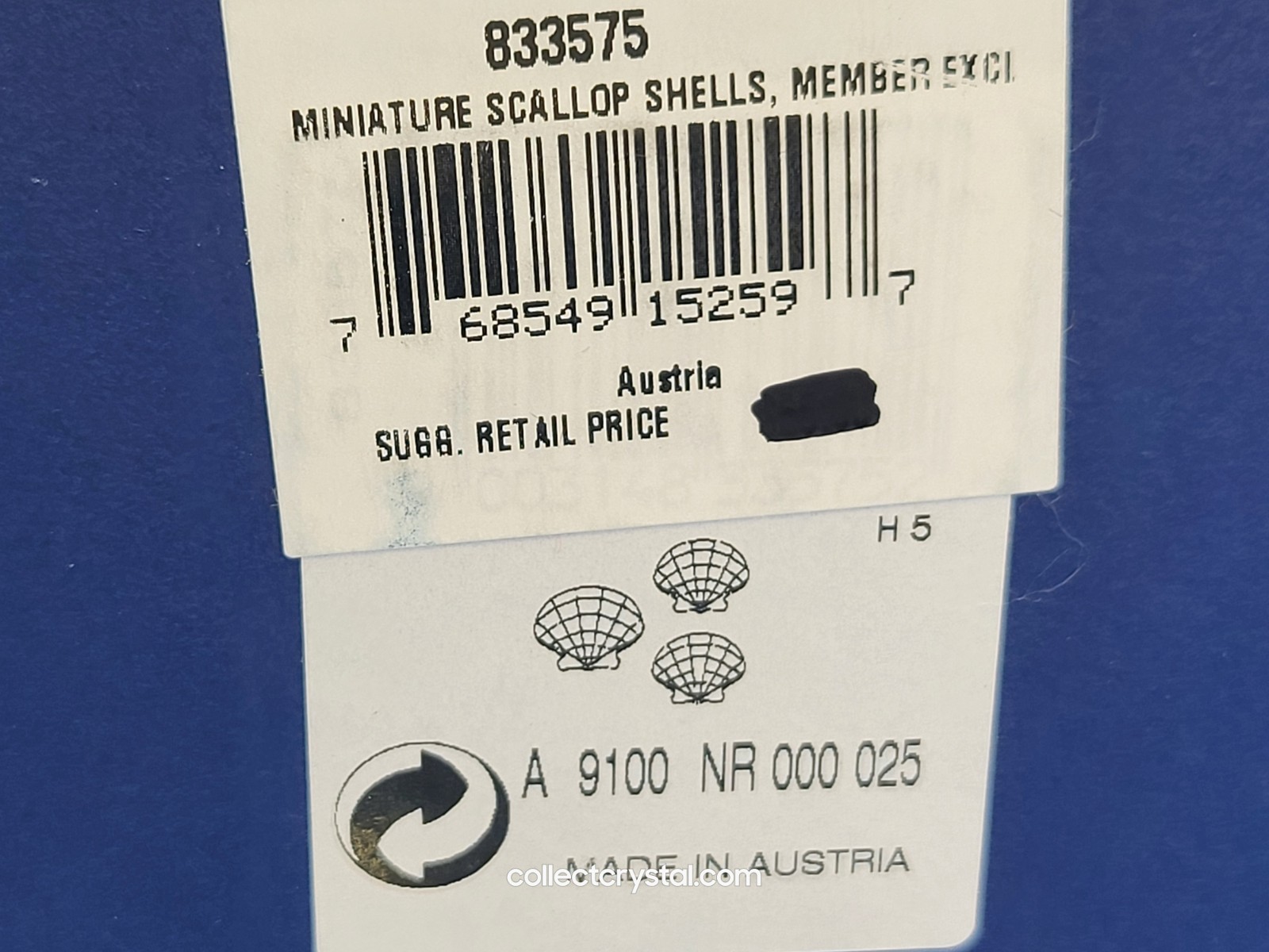 Swarovski 2006 Scallops Set – Mini (15 pcs) #833575 Membership Exclusive - W/Box