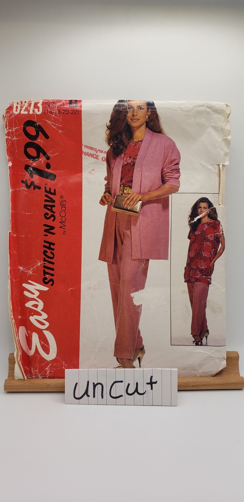 STITCH 'N SAVE  MISSES UNLINED CARDIGAN,TUNIC AND PANTS.