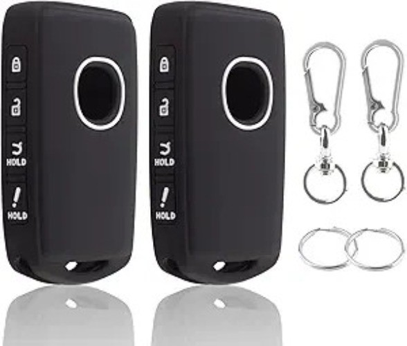 Key Fob Cover Compatible with 2025/2024-2019 CX-5 CX-30 CX- Color: Black+Black