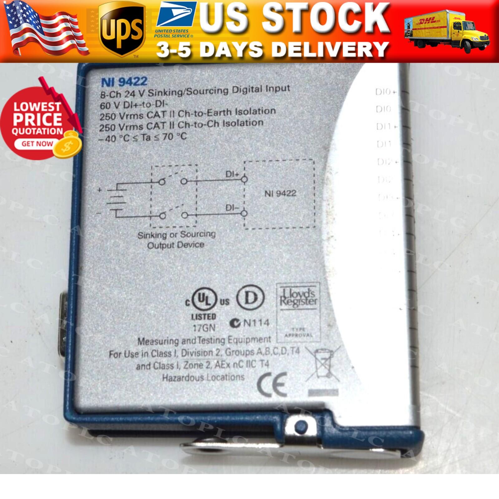 US Free TAX NEW NI NI-9422 NI 9422 8-Channel Digital Input.