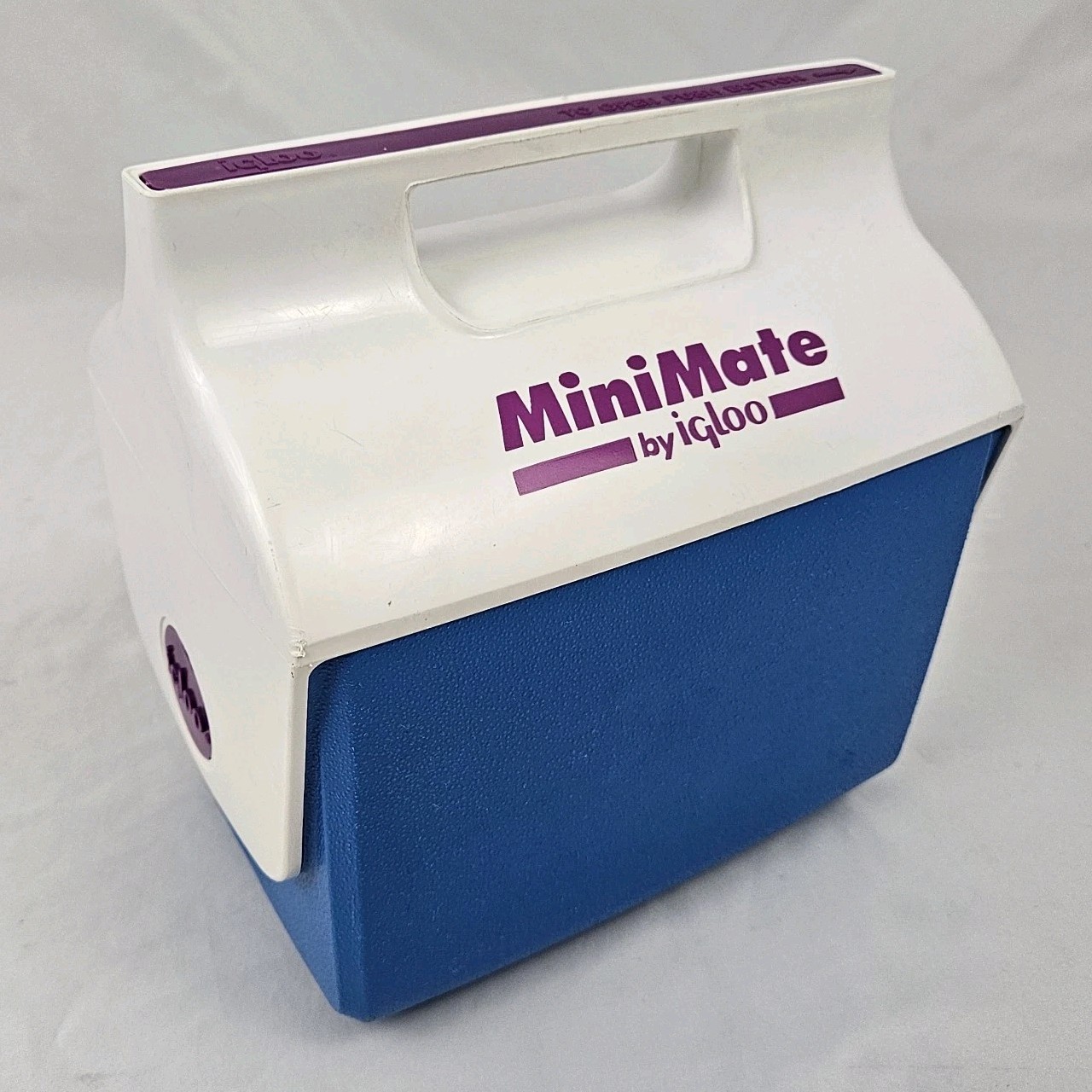 Retro Igloo Mini Mate Cooler Blue & Purple 1993 Made In USA Vintage