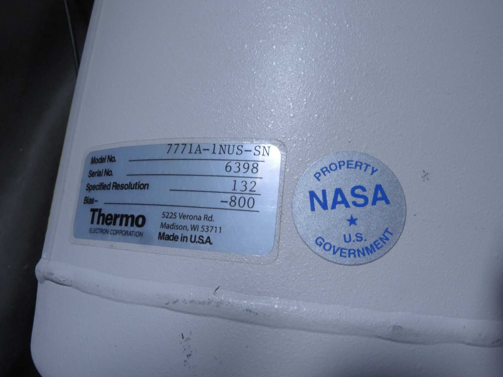 Thermo 7771A-INUS-SN Energy-Dispersive X-Ray EDS Cryogenic Sensor Detector SEM