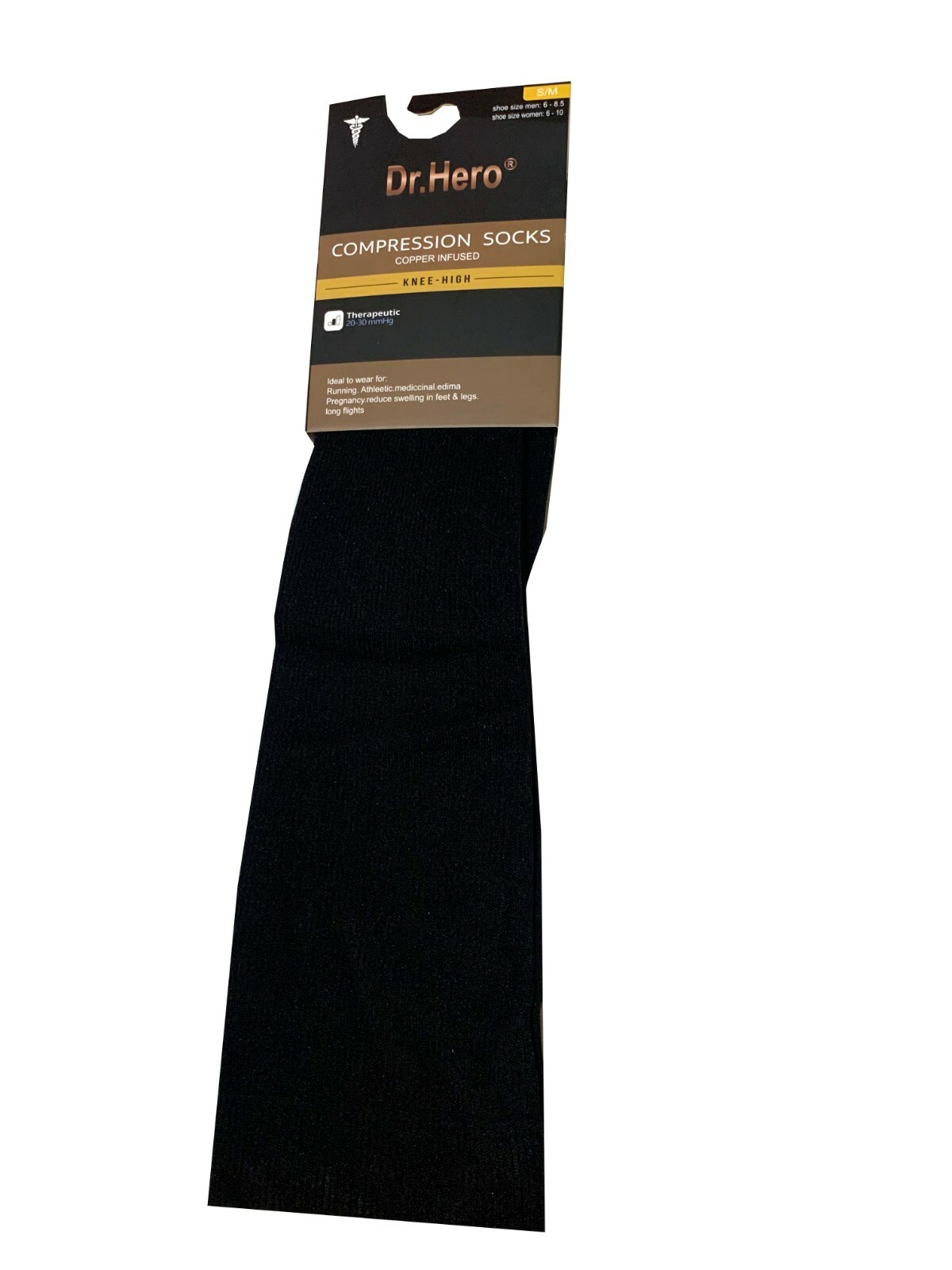 Dr.Hero® 3-Pairs COMPRESSION SOCKS " Knee High&Unisex & 20-30 mmHg & Cooper "