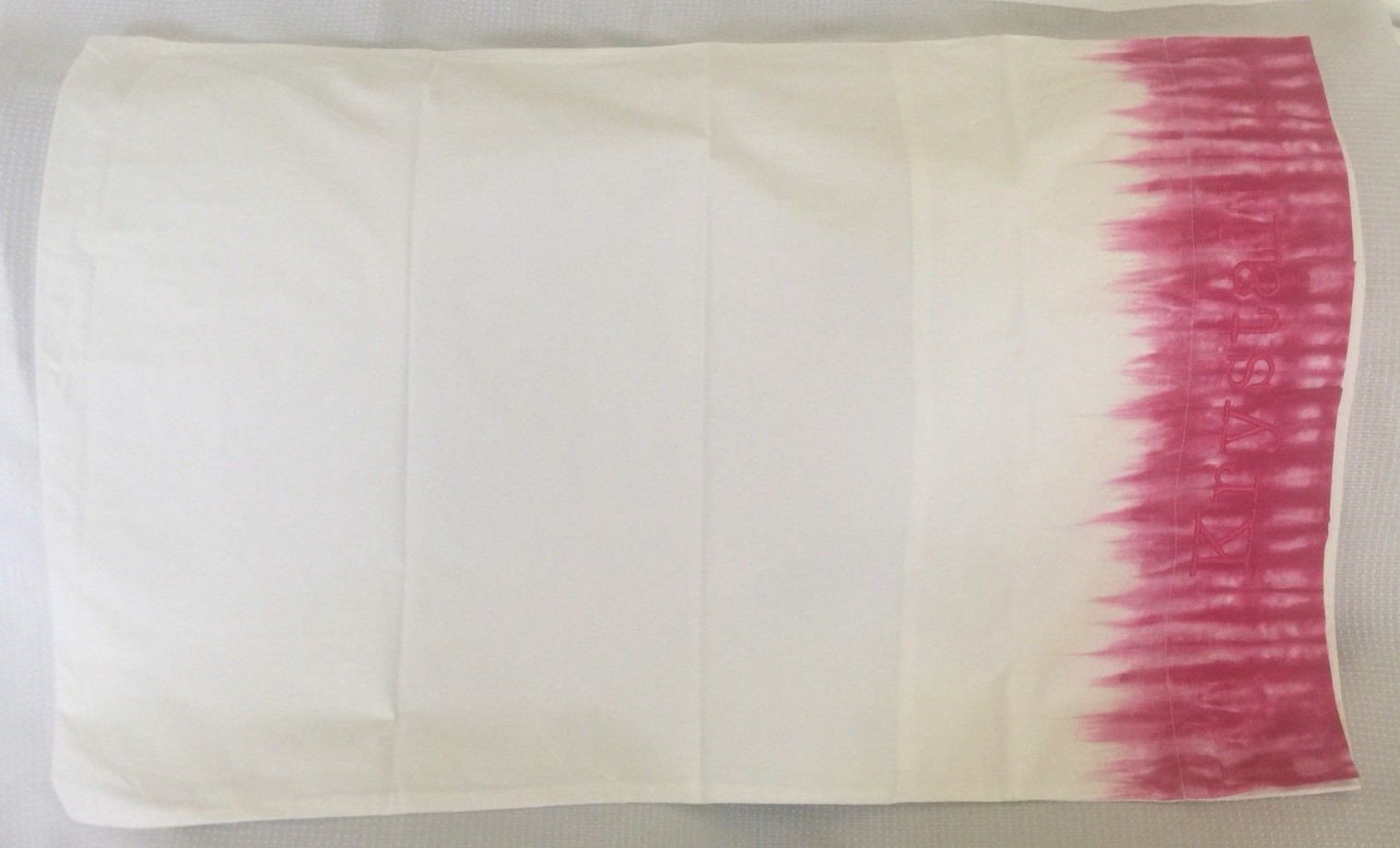 Pottery Barn Kids Tie-Dye Cuff Hot Pink Pillowcase "Krystal" NWOT