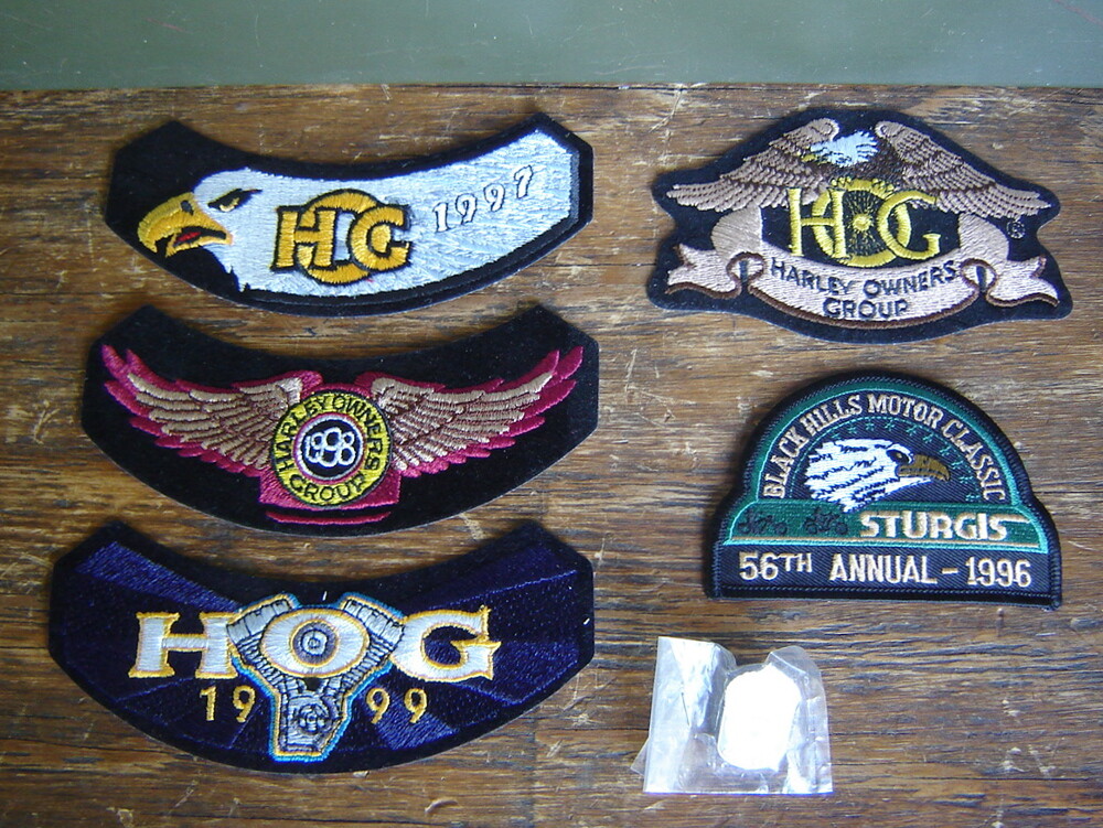 Sturgis Patch & Pin Lot Black Hills Motorcycle Run ~ Harley Davidson 1990's HOG