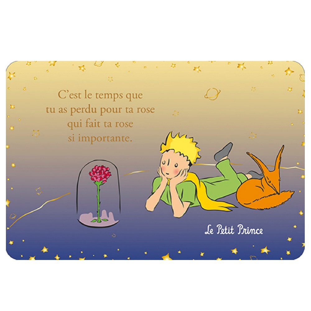 Kiub Postcard The Little Prince, the Fox and the Rose (15x10cm)