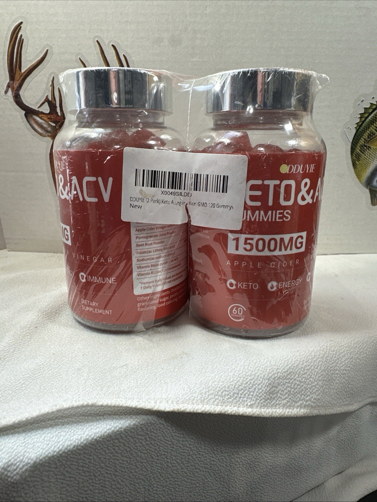 2X DDUYIE Keto & ACV 1500mg 60 Gummies Exp.06/26 FREE SHIPPING