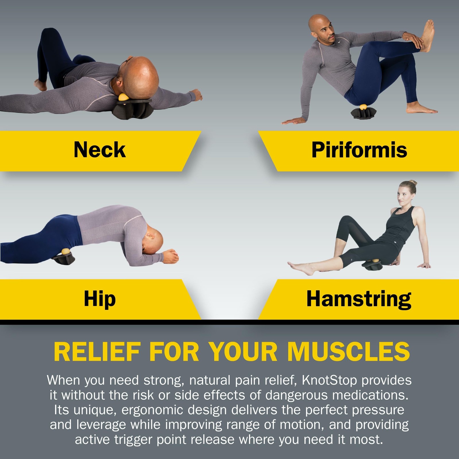 Rolflex KnotStop - The Neck Relief Tool for Knots and Trigger Points.