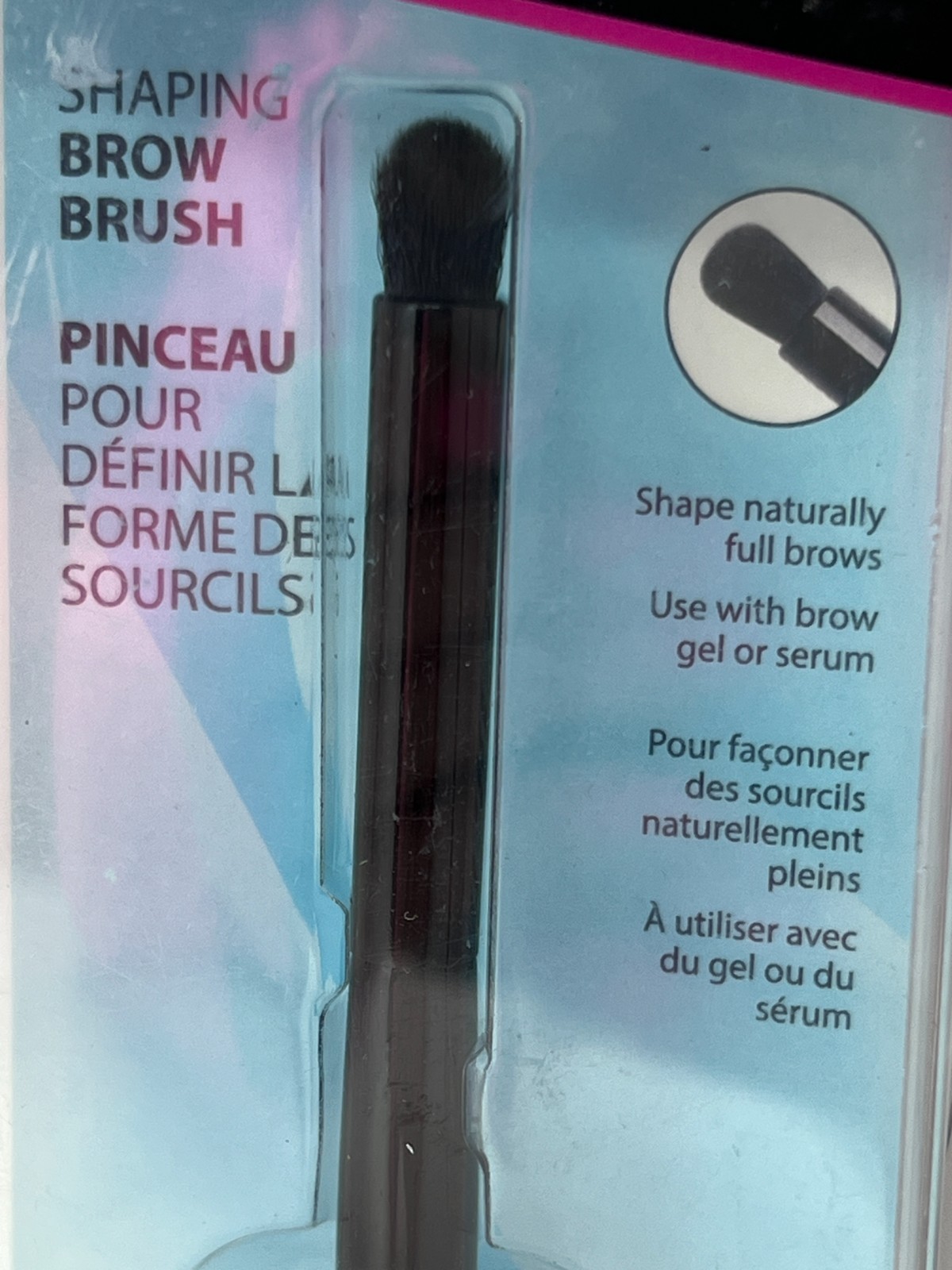 Tweezerman Round Shaping Brow Brush - Black