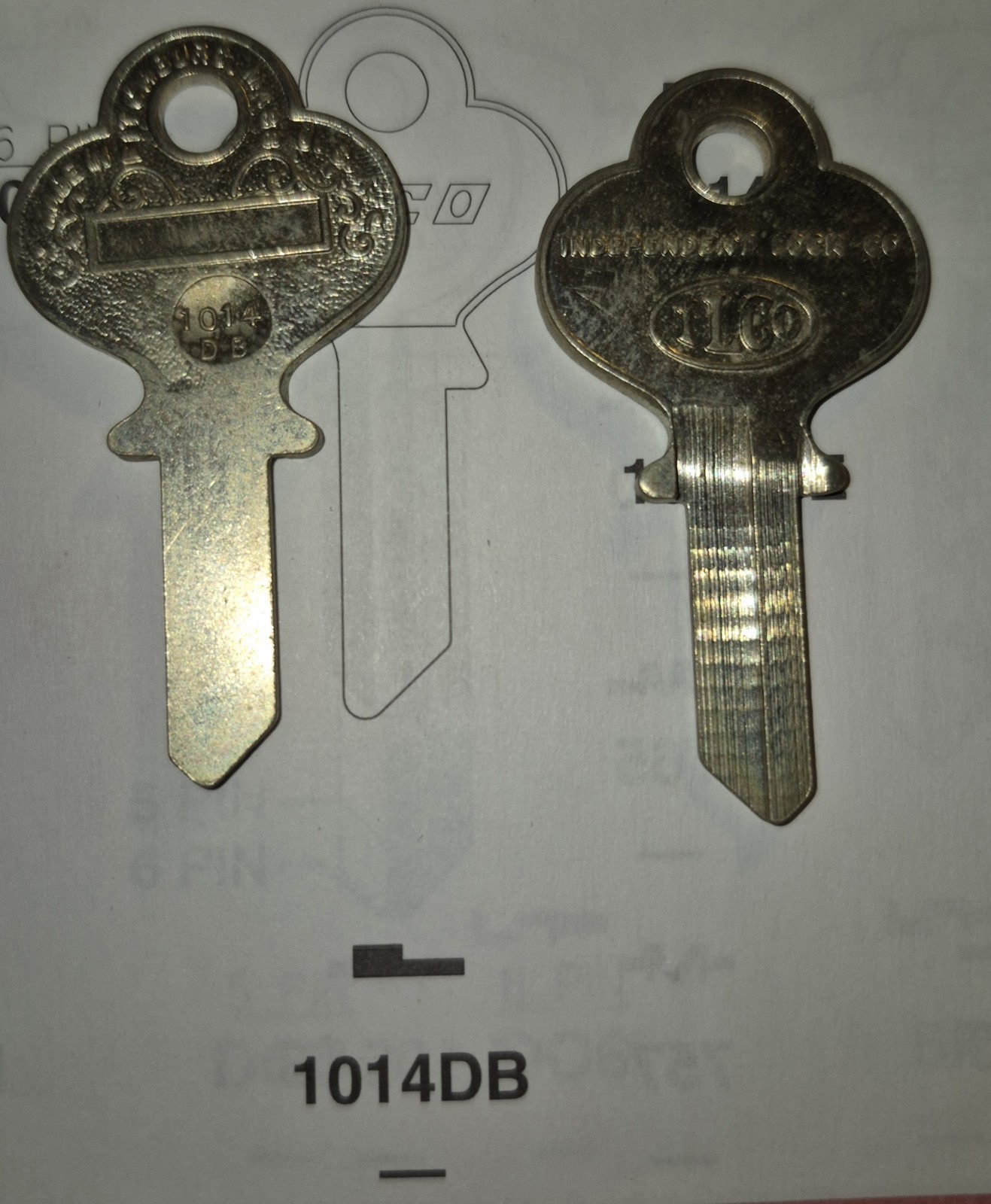 Eagle, 1914DB, 11885, Vintage Key  (1) Blank.