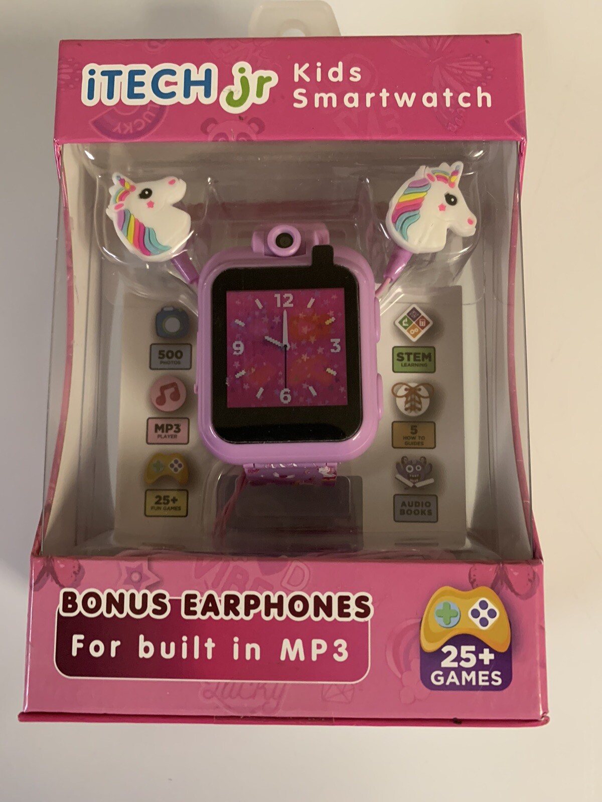 iTECH JR Kids Smartwatch Purple Band with Bonus Earphones (1028)