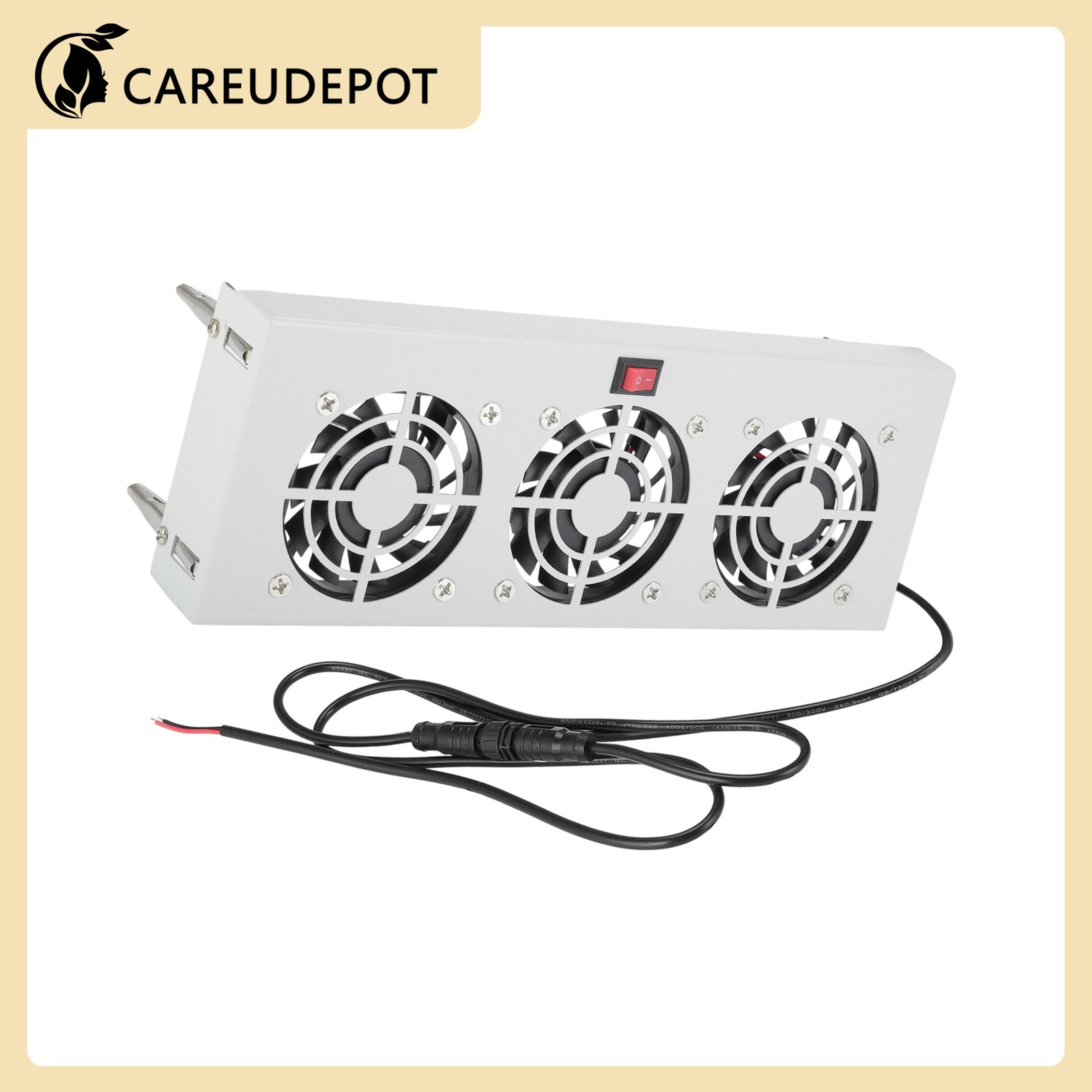 12V RV Refrigerator Fan Three 2.5" Powered Fans Ultra Quiet Evaporator Fin Fan