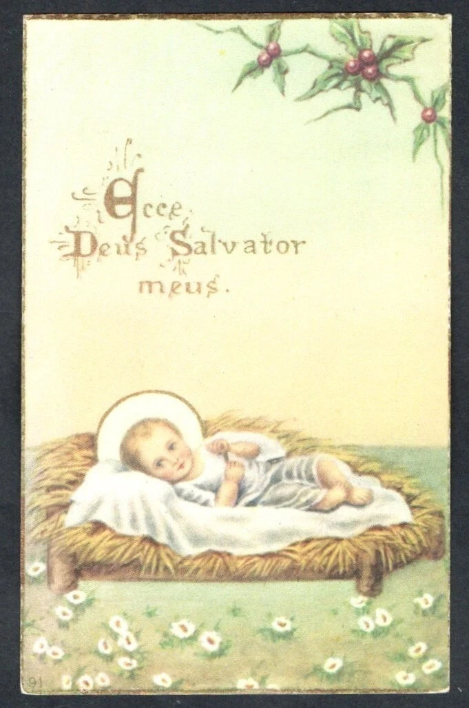 Holy card antique de Jesus Niño santino image pieuses estampa