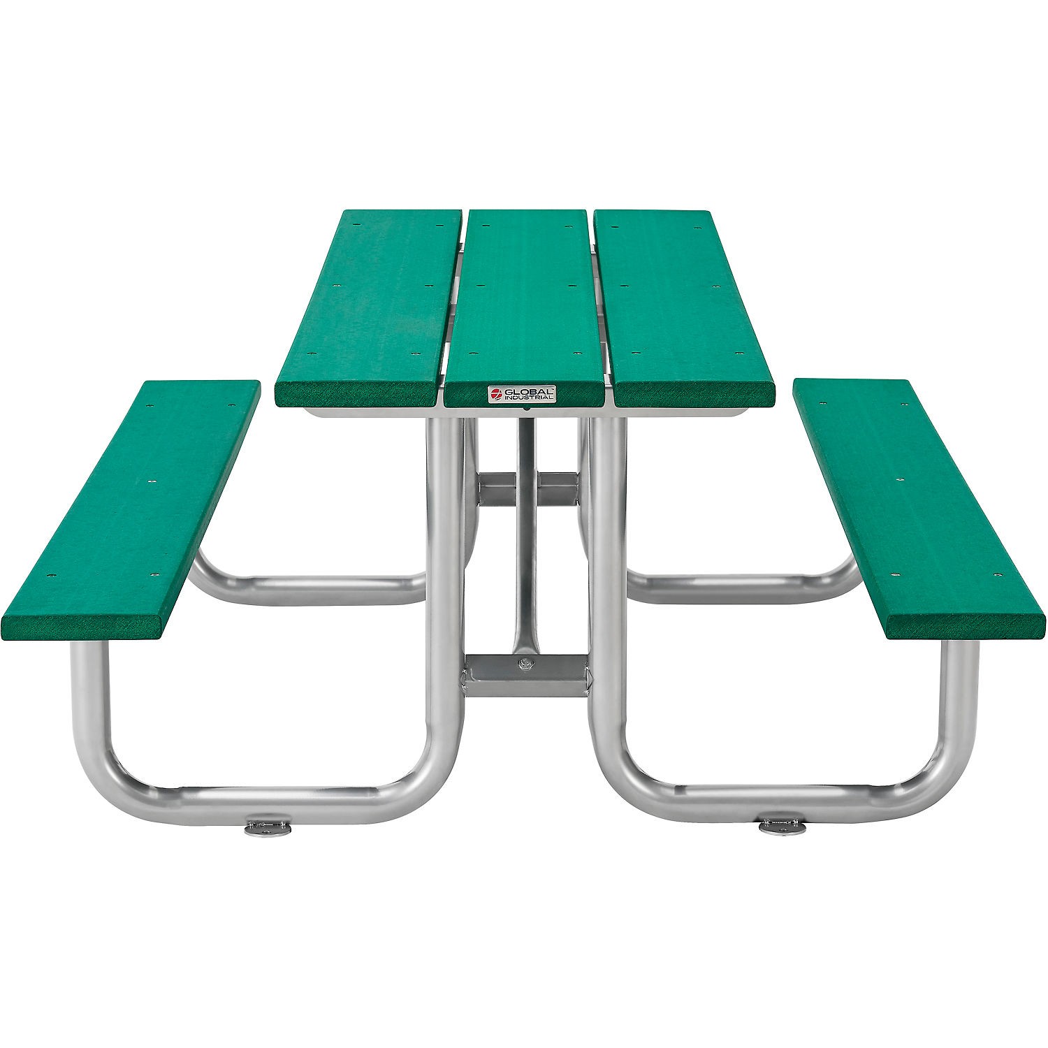 Global Industrial 6' Rectangular Outdoor Picnic Table Recycled Plastic with