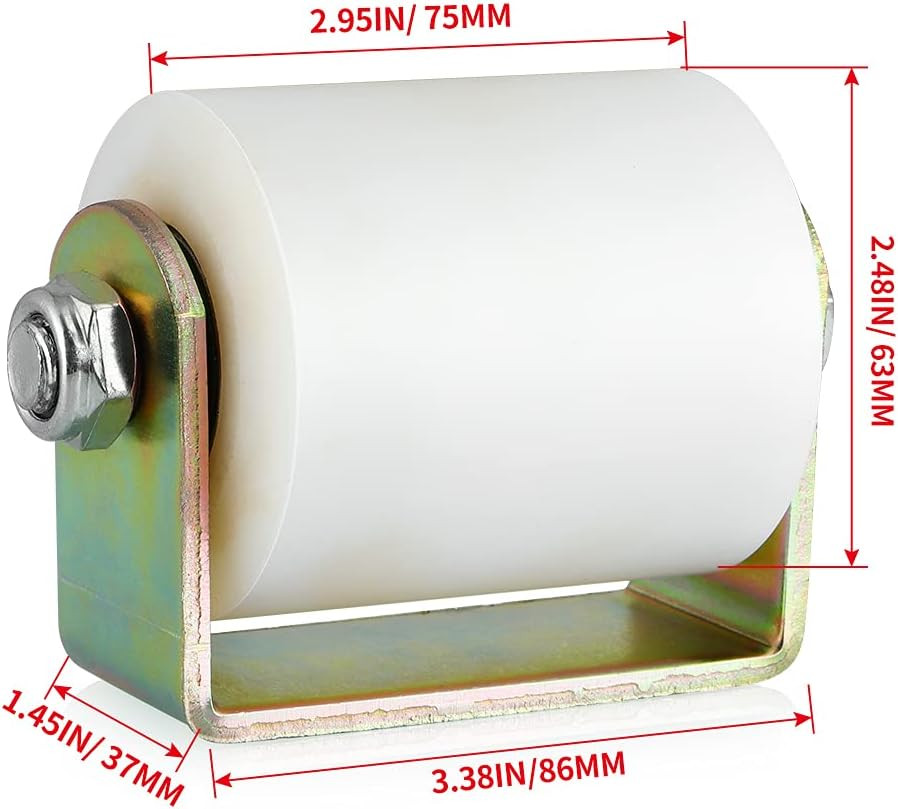 2-Pack Slide Gate Guide Roller 3 Inches, Rolling Gates Guider with C Bracket, Ny