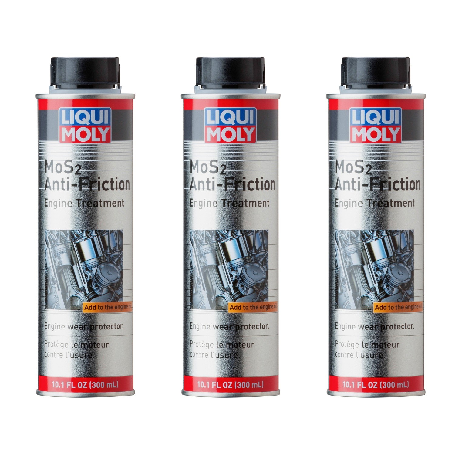 Liqui Moly 900ml MoS2 Anti-Friction Engine Treatment (3x300ml)