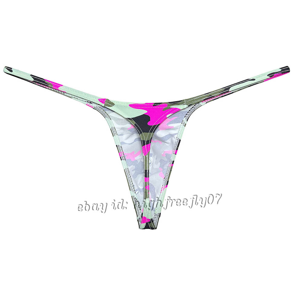 Men Slim Pouch Thong Underwear Strap Bikini Underpants Minimum Coverage G-String