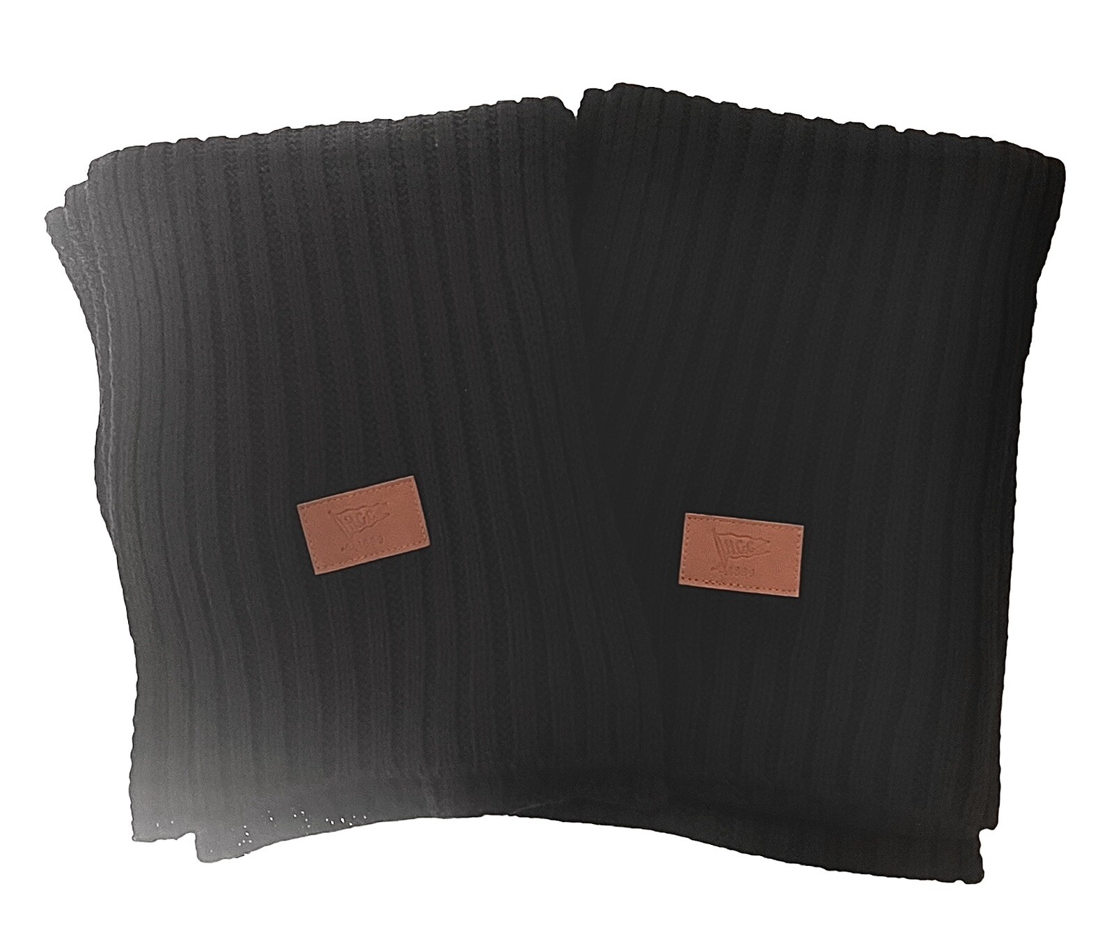 Lot of 2 - Lee Man New York - Ribbed Knit Scarfs Blue Rectangle