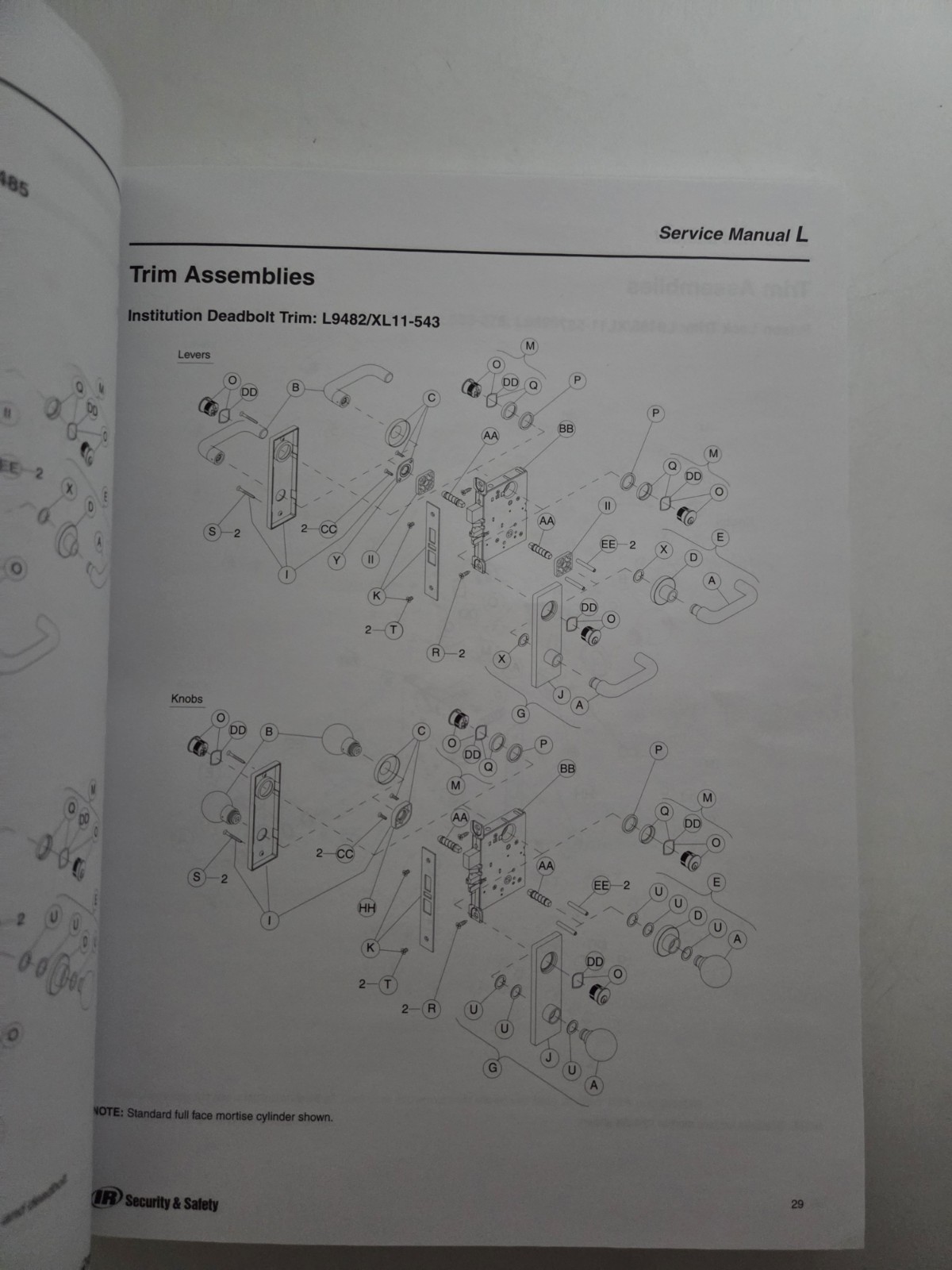 Schlage L-Series Service Manual