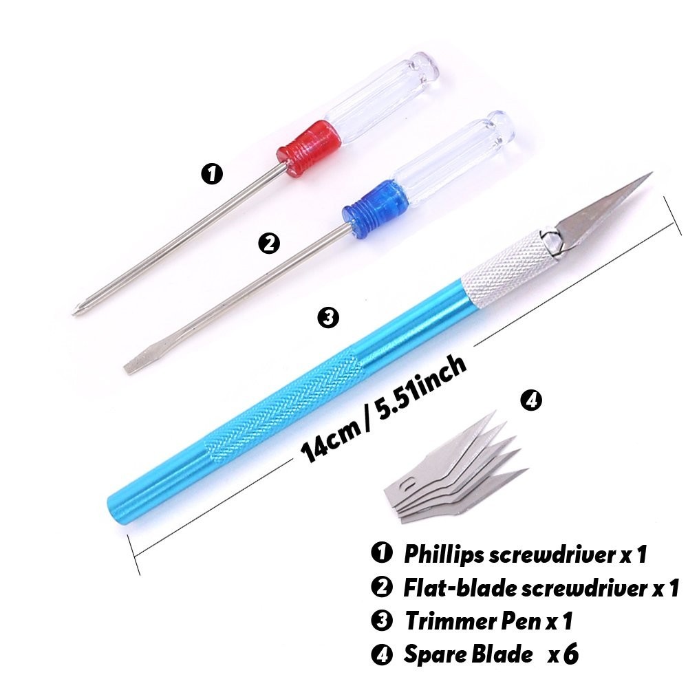 21Pcs Craft Tool Set for Model Building, Miniatures & Mecha Assembly Kit