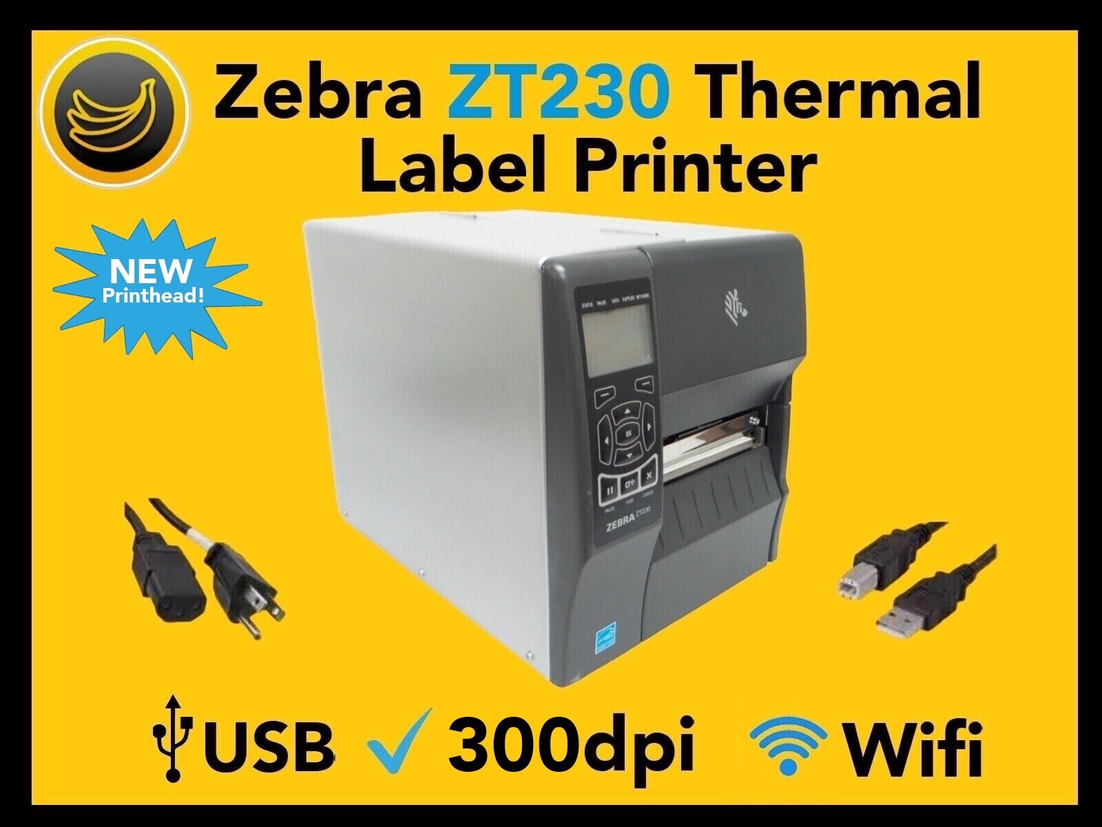 Zebra ZT230 Thermal Transfer Label Printer 300dpi, USB, WiFi, USA Seller!🔥⭐