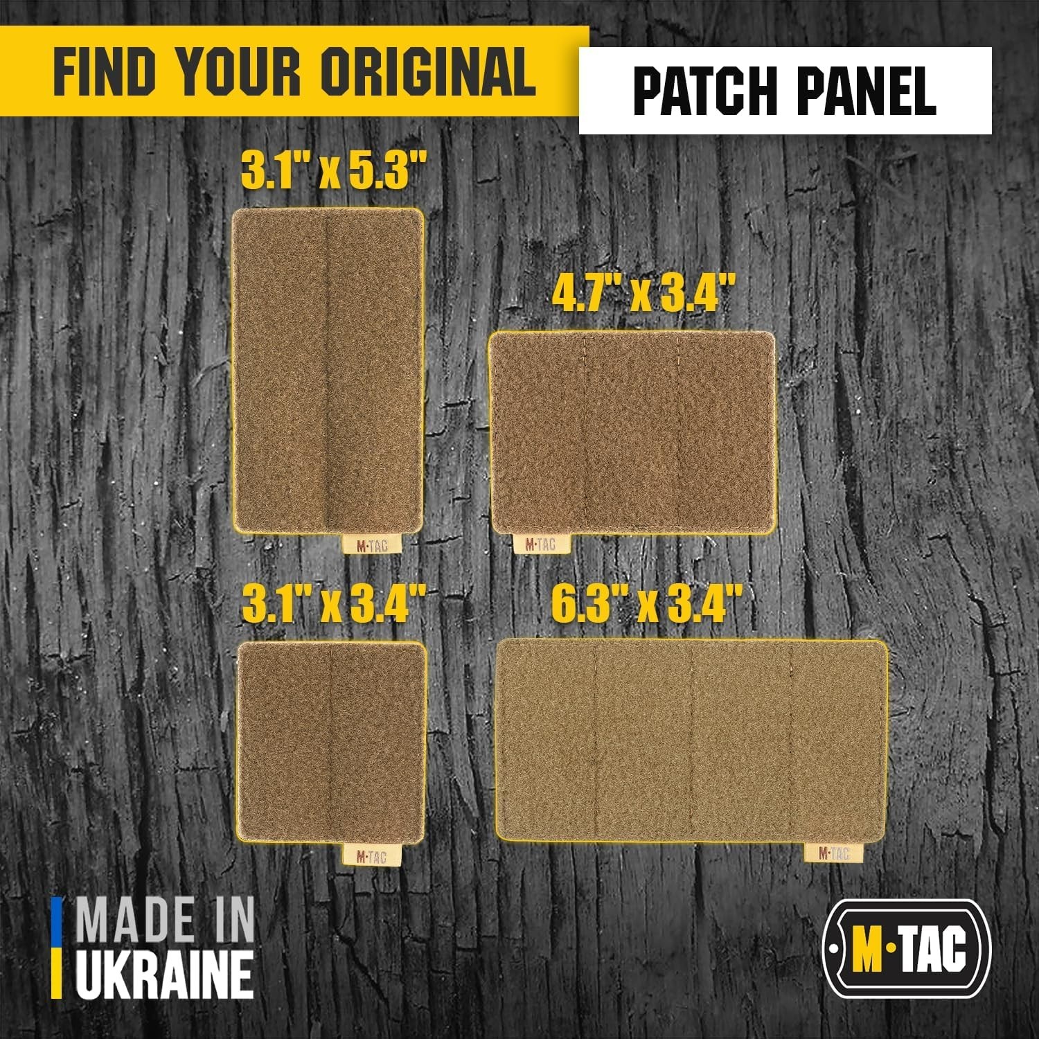 Loop Tactical Morale Patches Board Molle Attachment 4.5 x 3.5 Coyote