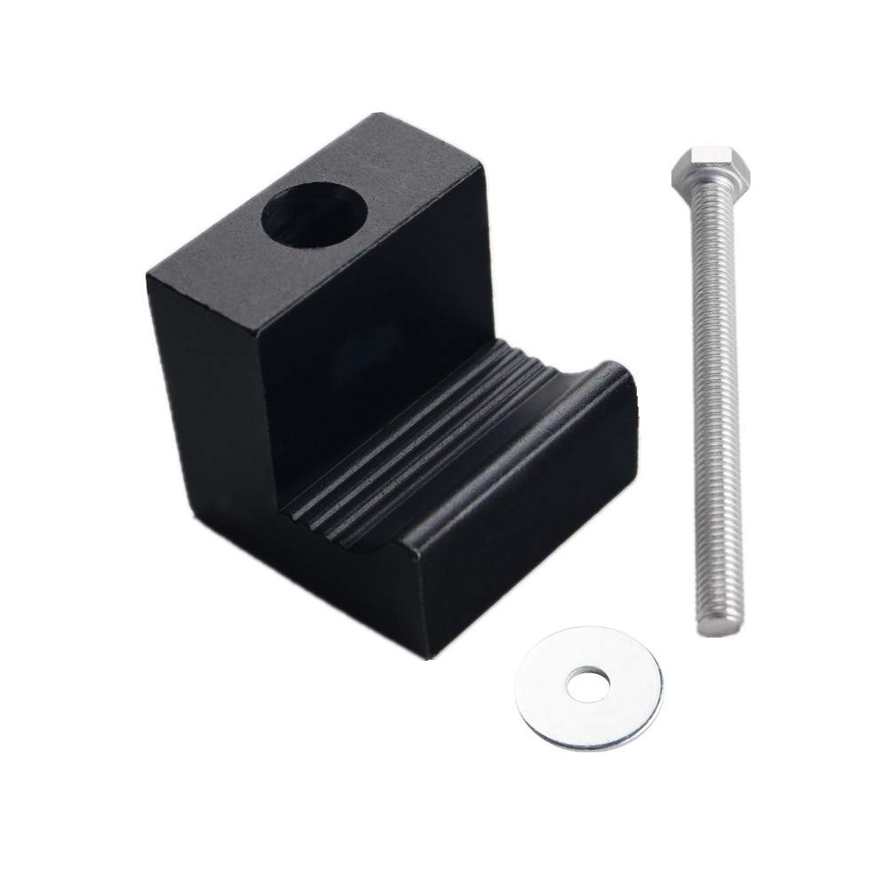 Tool Box Tie Downs Aluminum J Hook Crossover Toolbox Pickup Pair (4 PCS, Black)