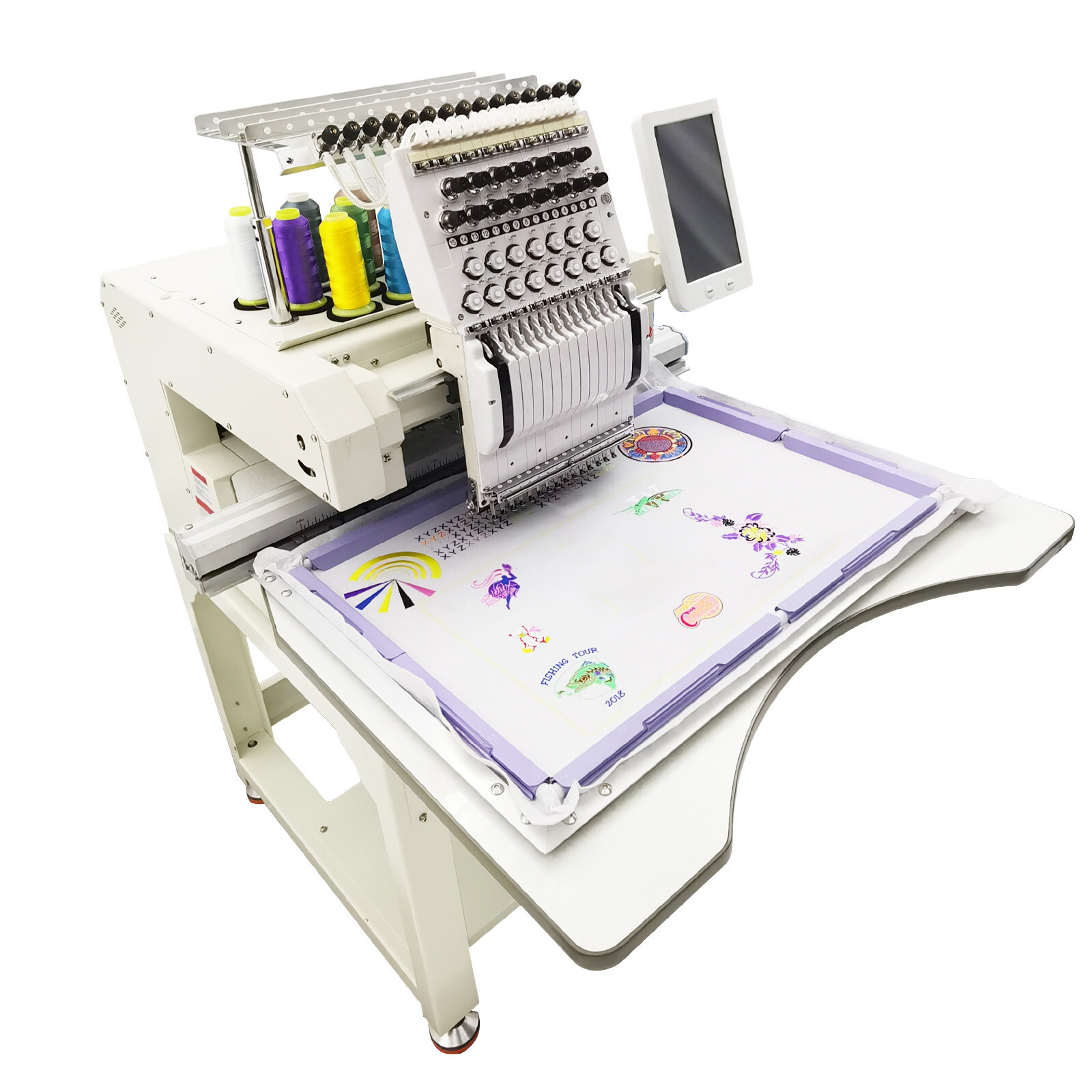 15-Needle Computerized Embroidery Machine 1000SPM Automatic Embroider 110-220V