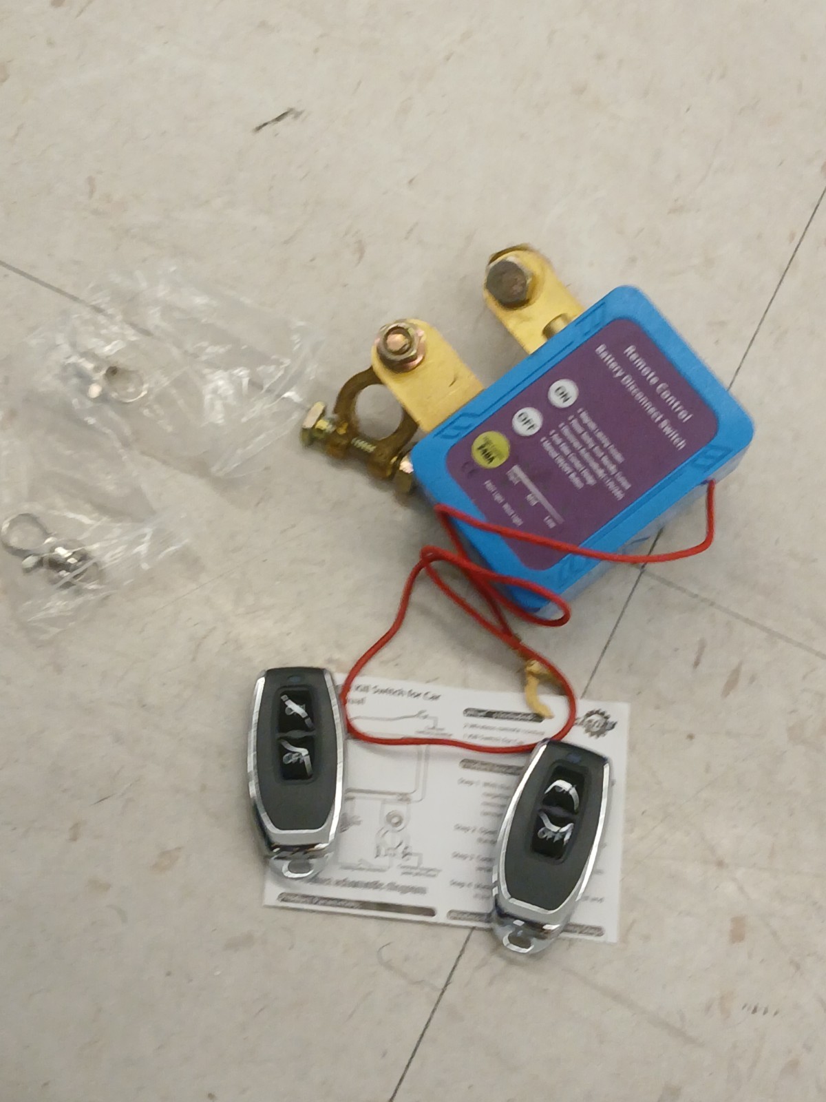 GASORY Intelligent Car Battery Kill Switch Remote Control Disconnect YL-55-60-33