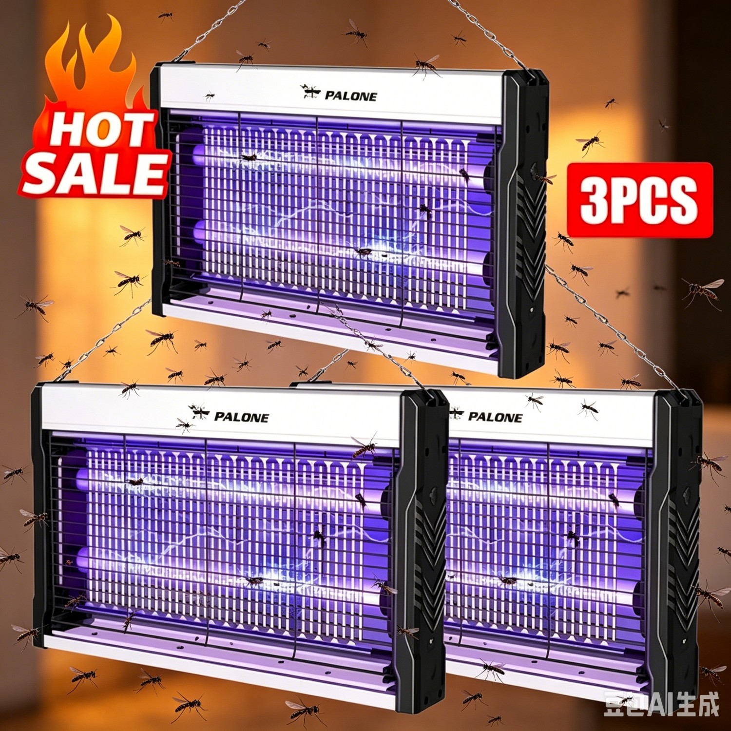 Electric Mosquito Insect Killer Zapper LED Light Fly Bug Trap Pest Control Lamp