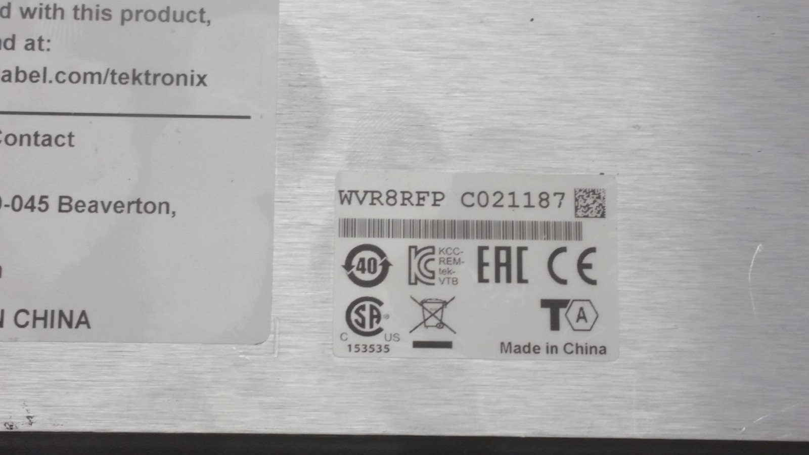 Tektronix WVR8RFP Telestream Remote Front Panel