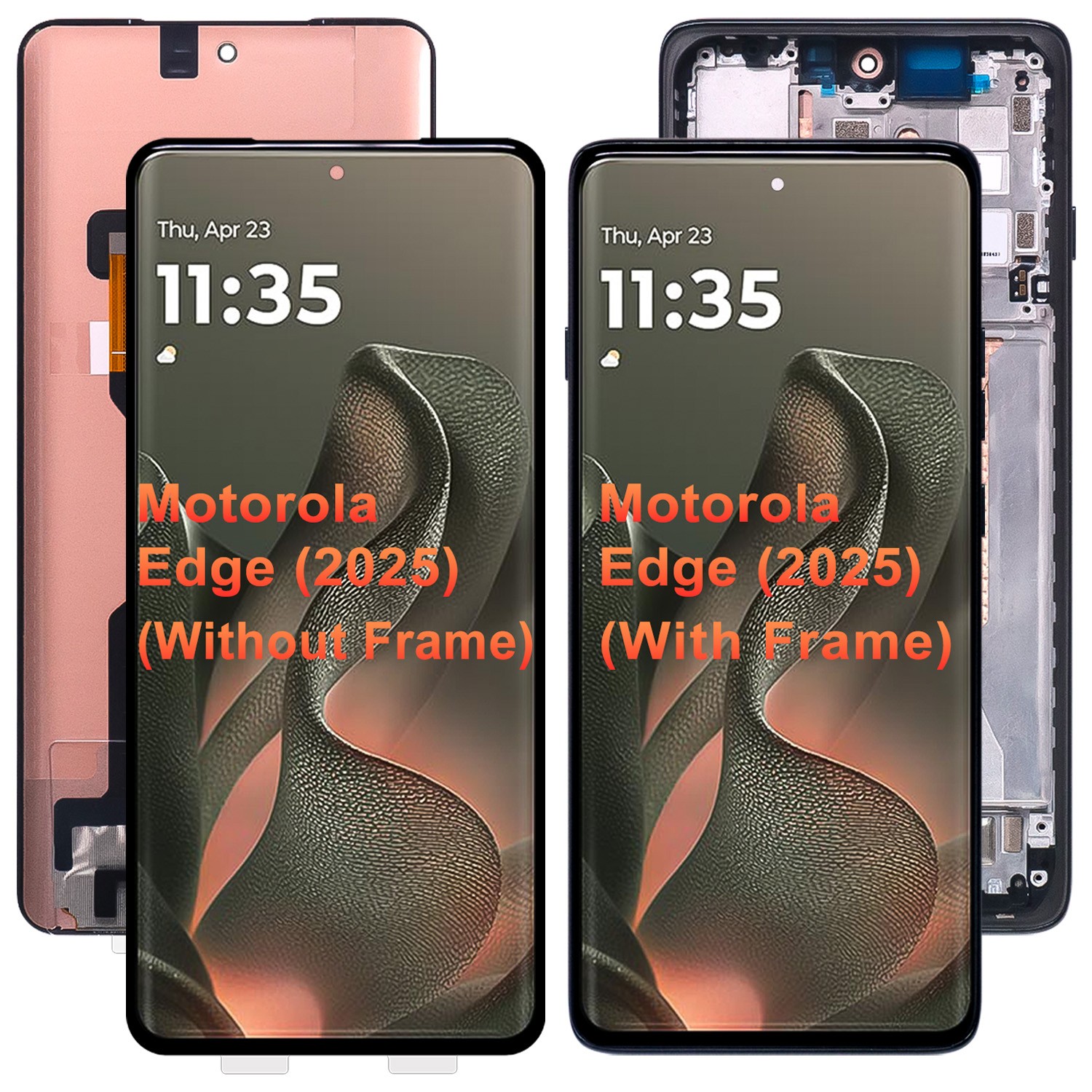 For Motorola Edge 2025 XT2519 OLED LCD Display Digitizer±Frame
