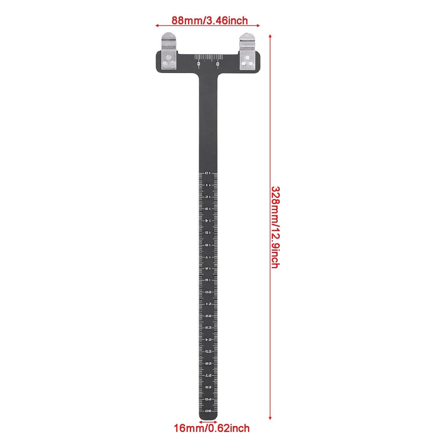 Archery Bow String Nocking Points Set with T Square Ruler Black